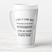 Tasse Latte Faire-part de retraite avec vieilles éperons (Angle gauche)