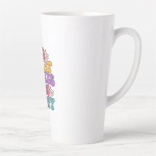 Tasse Latte Fais ce qui te rend heureux – Rétro positif coloré