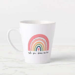 Tasse Latte Faites de vos rêves une réalité arc-en-ciel