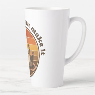 Tasse Latte Faites semblant jusqu'à réussir Possum rétro faisa