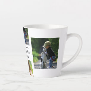 Tasse Latte Faites votre propre collage photo et texte