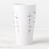 Tasse Latte Faith Hope Love (Devant)