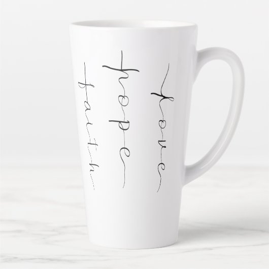 Tasse Latte Faith Hope Love (Droite)