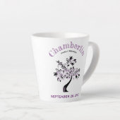 Tasse Latte Famille Retrouvailles tendance violet lumières flo (Angle droit)