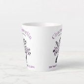 Tasse Latte Famille Retrouvailles tendance violet lumières flo (Devant)