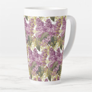Tasse Latte Fancy Lilas Fleur Violette 