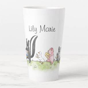Tasse Latte Fanfare Animaux Fantaisistes Personnalisée