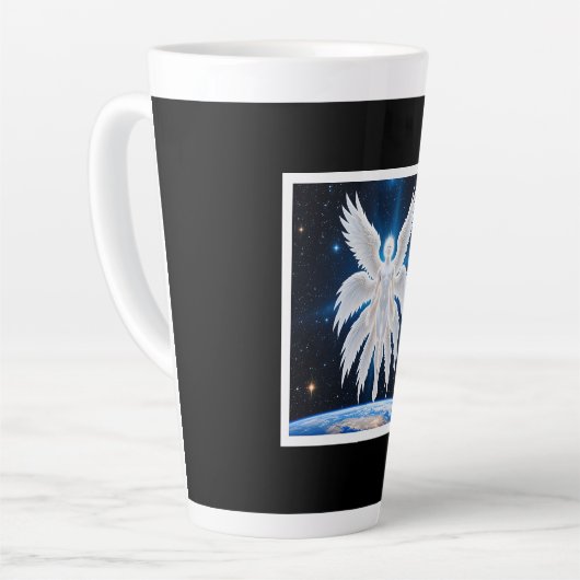 Tasse Latte Fantaisie d'art céleste de gardien (Angle gauche)