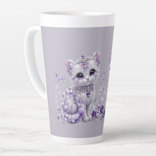 Tasse Latte Fantaisie de chaton royal violet