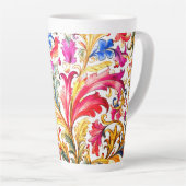 Tasse Latte Fantastique design florentin Feuilles (Angle droit)