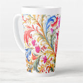 Tasse Latte Fantastique design florentin Feuilles (Angle gauche)