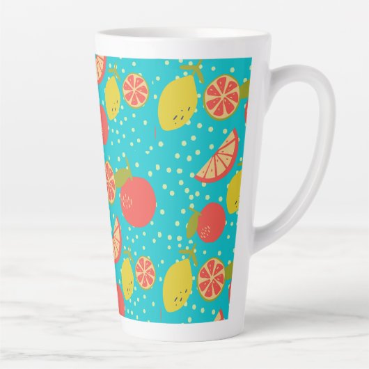 Tasse Latte Fantastique motif d'agrumes (Droite)