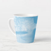 Tasse Latte Fantasy Blue and White Winter River (Angle gauche)