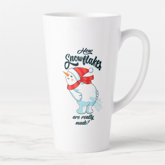 Tasse Latte Farer Snowman Comment Les Snowflakes Sont Vraiment (Droite)