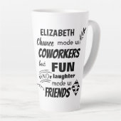 Tasse Latte Farewell Coworker Boss - nous sommes amis Custom (Angle droit)