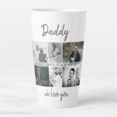 Tasse Latte Father with Kids and Family Dad Photo Collage (Devant)