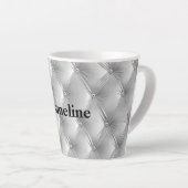 Tasse Latte Faux velours gris doux et chaud (Angle droit)