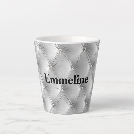 Tasse Latte Faux velours gris doux et chaud (Devant)