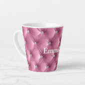 Tasse Latte Faux Velvet rose doux et chaud (Angle gauche)