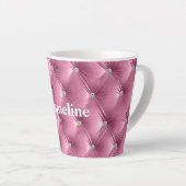 Tasse Latte Faux Velvet rose doux et chaud (Angle droit)