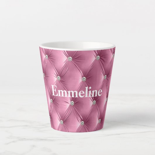 Tasse Latte Faux Velvet rose doux et chaud (Devant)