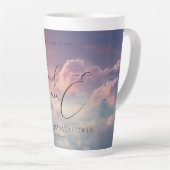 Tasse Latte Faveurs de mariage Watercolor Dreamy Sunset Cloud  (Angle droit)