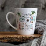 Tasse Latte Favoris d'été tendance | Illustration aquarelle<br><div class="desc">Personnalisé avec votre nom sur le dos. Aquarelle tendance dessinée à la main illustrations des favoris d'été. Ils font de grands cadeaux ! Trouvez quelques bonbons à l'intérieur et faites la journée de quelqu'un ! Si vous souhaitez voir différents éléments, s'il vous plaît envoyez-moi un message. Ajoutez votre libellé personnalisé...</div>