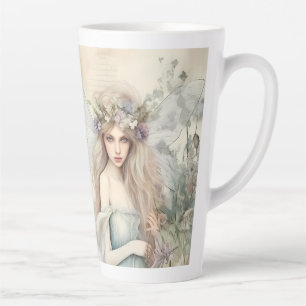 Tasse Latte Fée Bleu Poussiéreux (journal assorti disponible)