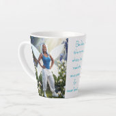 Tasse Latte Fée d'Iris blanc (Angle gauche)