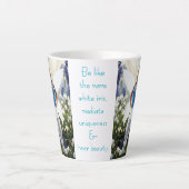 Tasse Latte Fée Iris blanche (Devant)