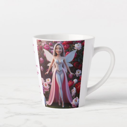 Tasse Latte Fée Pivoine (Droite)