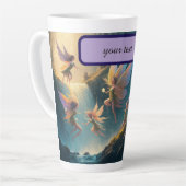 Tasse Latte Fées de la Prairie au Clair de Lune (Angle gauche)