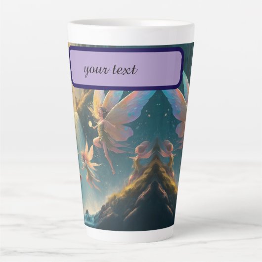 Tasse Latte Fées de la Prairie au Clair de Lune (Devant)