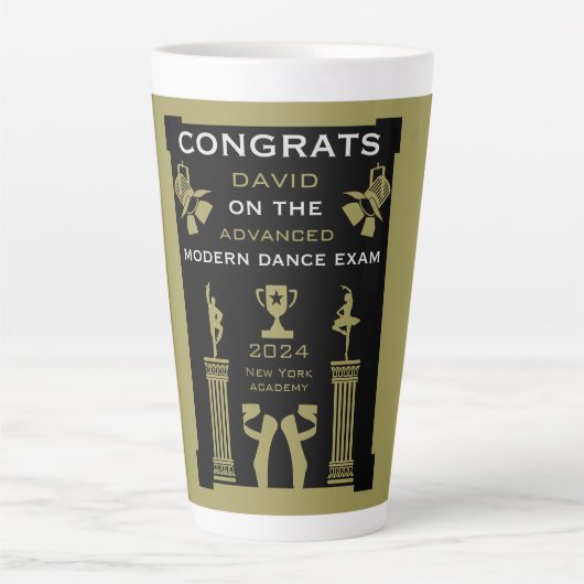 Tasse Latte Félicitations à Modern Dance (Devant)
