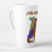 Tasse Latte Feliz Halloween Dinosaur Gros (Angle gauche)