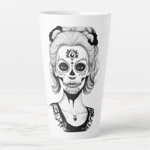 TASSE LATTE FEMME À TÊTE DE CRÂNE 