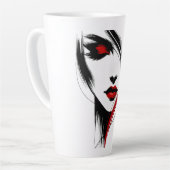 Tasse Latte Femme au murmure rouge (Angle gauche)