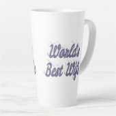 Tasse Latte Femme avec texte gris (Angle droit)