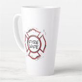 Tasse Latte Femme de feu (Angle gauche)
