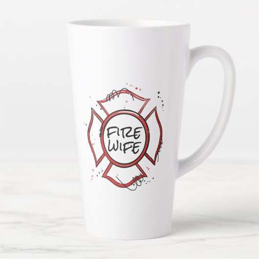 Tasse Latte Femme de feu (Droite)