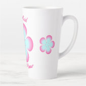 Tasse Latte Femme d'honneur Floral rose bleu (Droite)