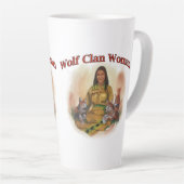 Tasse Latte Femme du clan du loup de Cherokee (Angle droit)