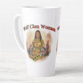 Tasse Latte Femme du clan du loup de Cherokee (Angle gauche)