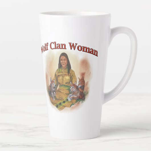 Tasse Latte Femme du clan du loup de Cherokee (Droite)