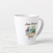 Tasse Latte Femmes Retraite Plage Thème Élégante Femme (Angle droit)