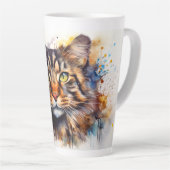 Tasse Latte Feral Maine Coon (Angle droit)