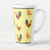 Tasse Latte Ferme de coqs et poules (Droite)