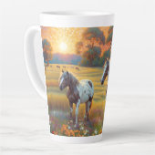 Tasse Latte Ferme Équestre (Angle gauche)