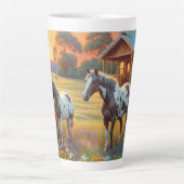 Tasse Latte Ferme Équestre (Devant)
