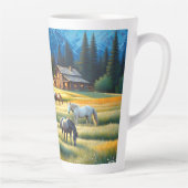 Tasse Latte Ferme Équestre (Droite)